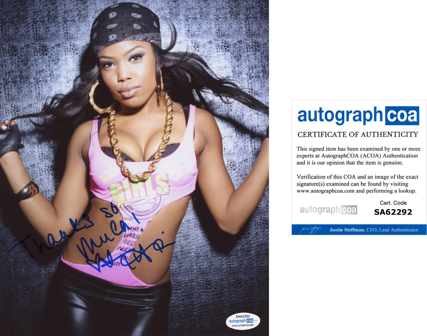 TIFFANIE ANDERSON signed Autographed GIRLICIOUS