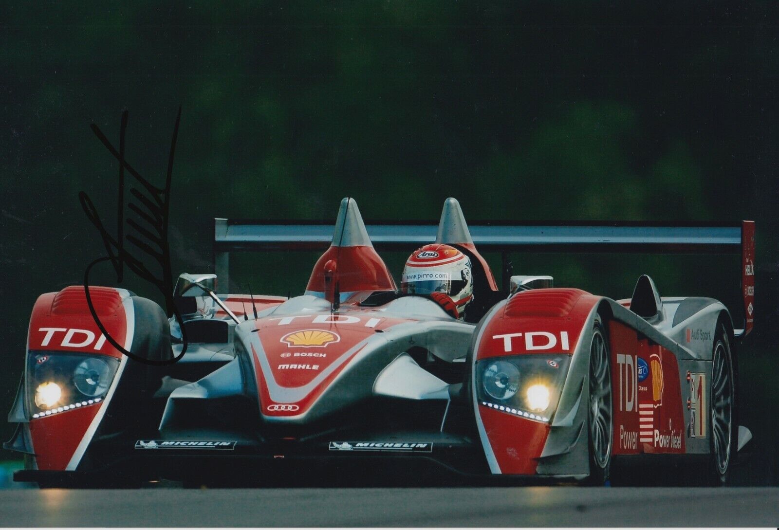 Emanuele Pirro Hand Signed 12x8 Photo Poster painting - Audi Le Mans Autograph 1.