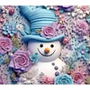 Diamond Painting -DIY Round Drill Snowman(40x35cm)