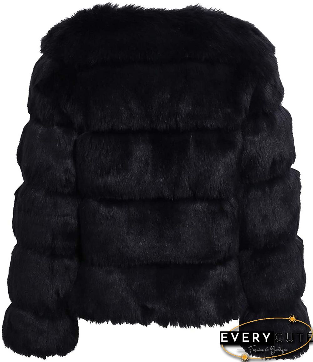 Open Front Fleece Oversize Fuzzy Coat
