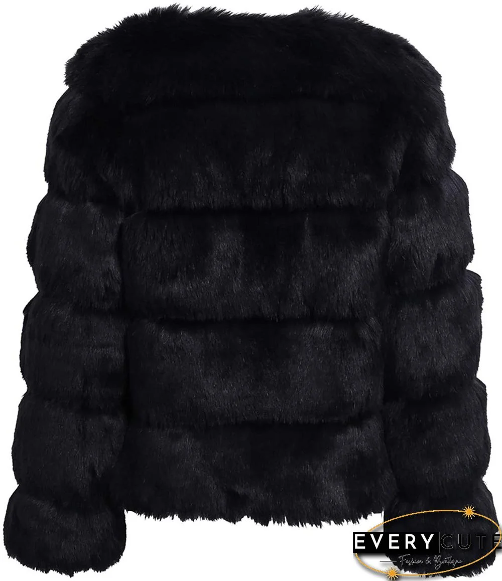 Open Front Fleece Oversize Fuzzy Coat