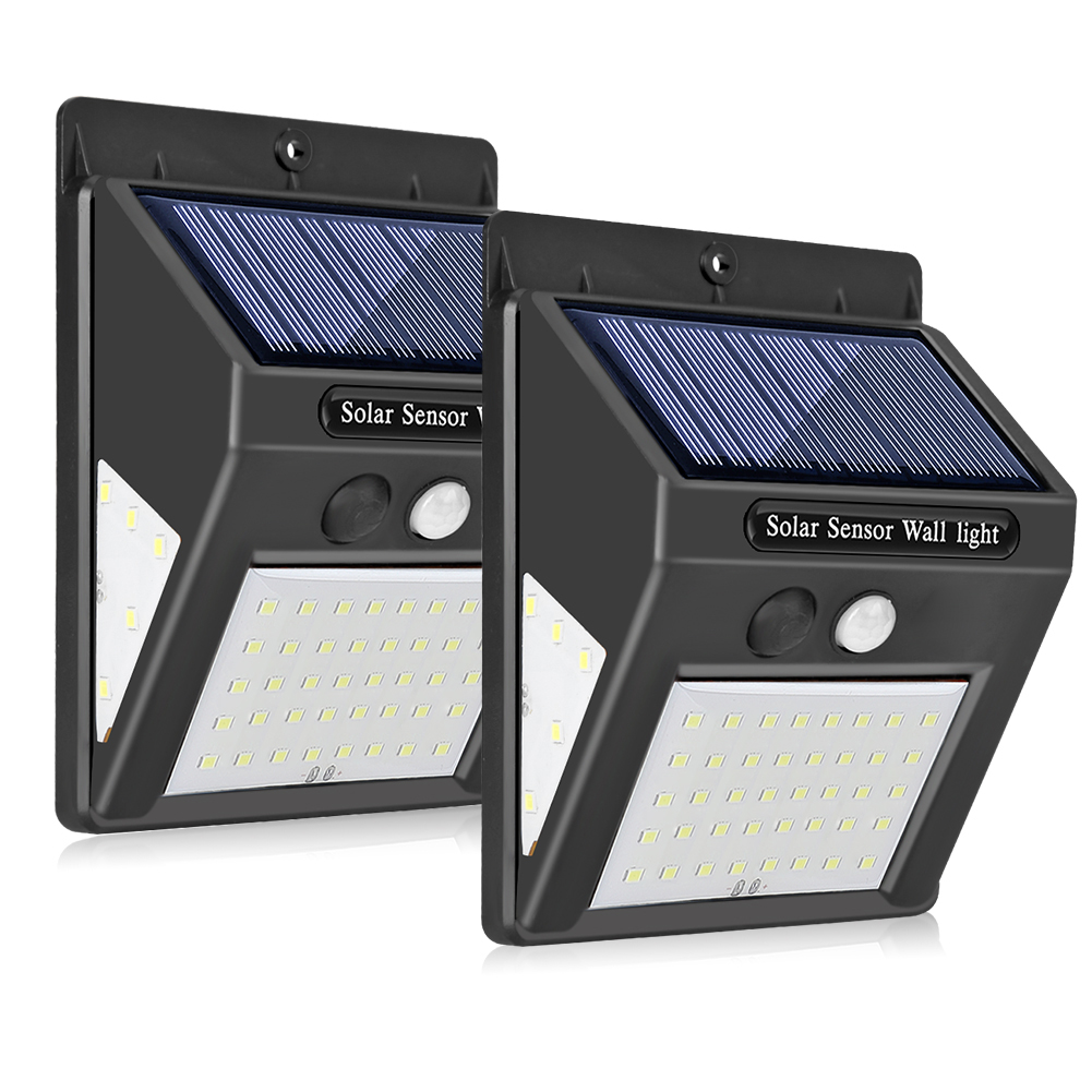 

50LED Solar Motion Sensor Wall Lamp 3 Modes Waterproof Garden Light (2pcs), 501 Original