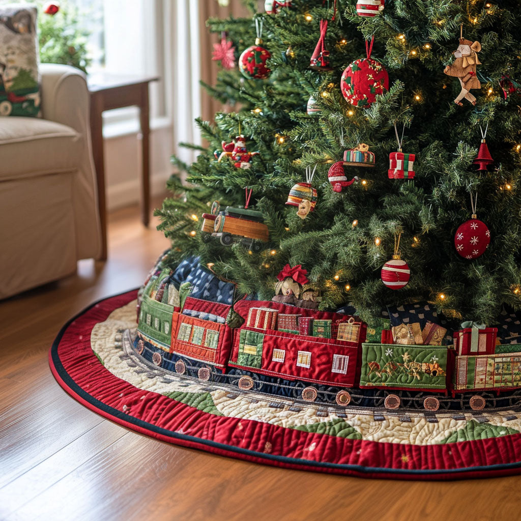 Timeless Glow Quilted Christmas Tree Skirt NCU0PT2702