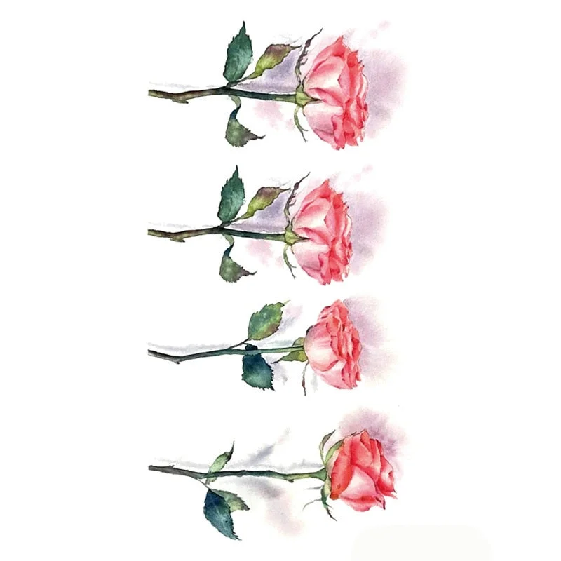 Waterproof Temporary Tattoo Stickers Black Somnus Flower Plant Small Size Tatto Flash Tatoo Fake Tattoos for Man Kid Girl Women