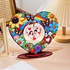 DIY Special Shape Diamond Painting Wooden Heart Shape Desk Ornament Decor Kit