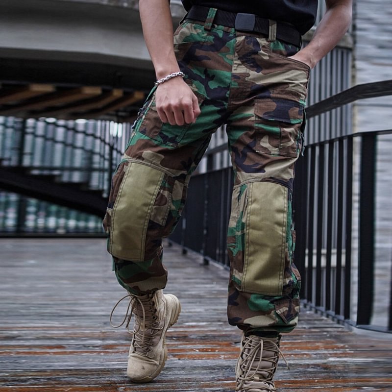 Vintage Camo Multi-pocket Cargo Casual Pants