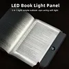 Book Light Rechargeable Clear LED Flat Reading Light with 3 Colors & Timer Dimmable Panel Plate Lamp Funny Gifts for Readers Kids Women Men