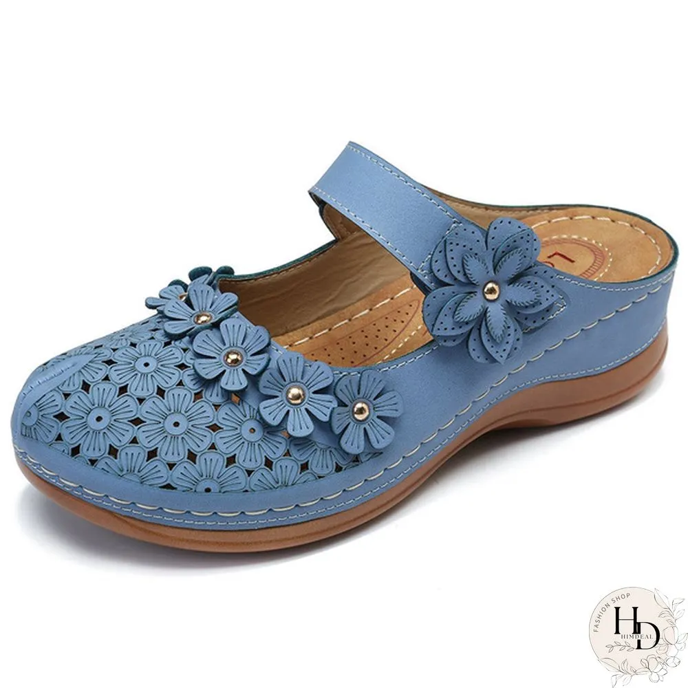 Fashion Women Vintage Style Sandals Flats Shoes Summer Casual Shoes Vintage Shoes for Women Leather Shoes Plus Size