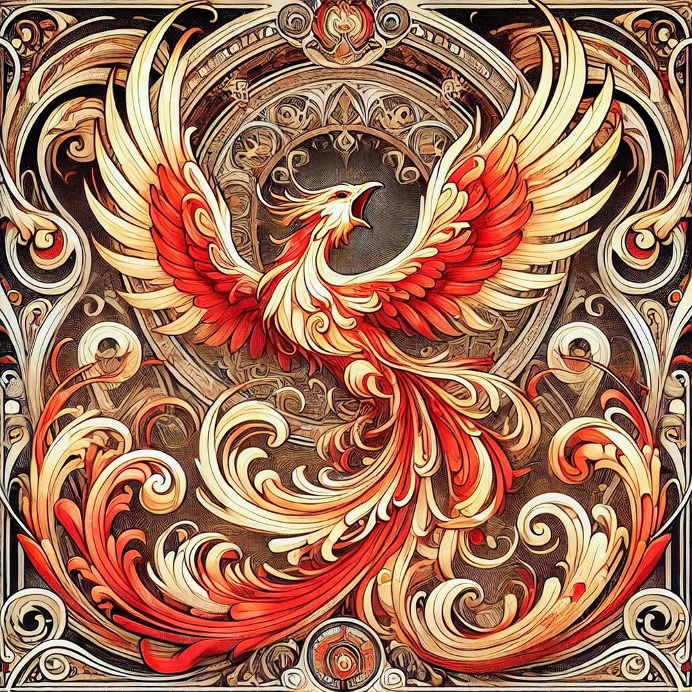Phoenix 40*40cm(canvas) full round drill diamond painting