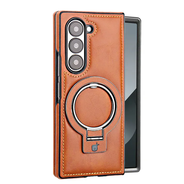 Luxury PU Leather Style  Magnetic Protective Case With Stand for Samsung Z Fold and Z Flip