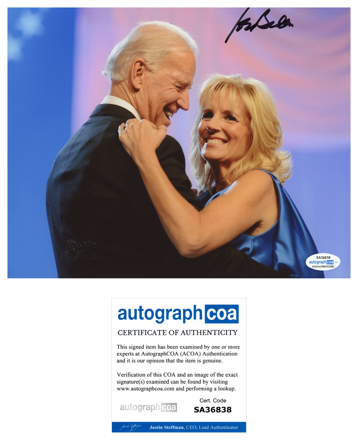 Joe Biden Signed Autographed 8x10 Photo Poster painting Vice President 2020 ACOA COA