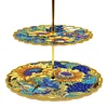 Diamond Painting Acrylic Tier Sunflower Food Serving Tray Art Craft
