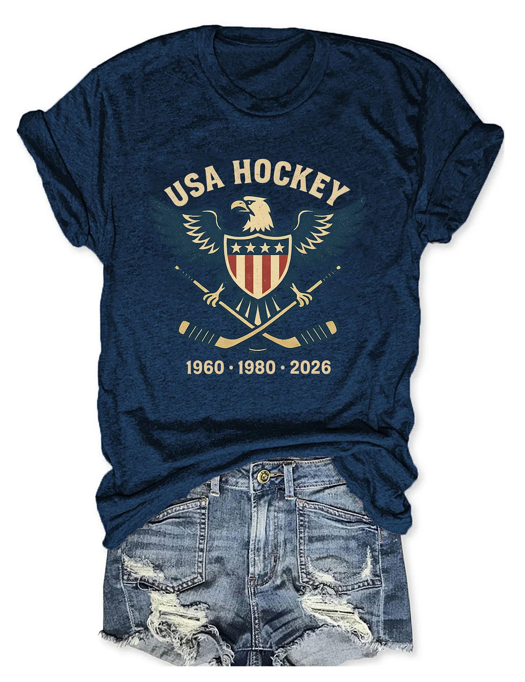 USA Hockey Eagle 1960 1980 2026 T-shirt