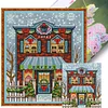 Christmas Cabin - 14CT Stamped Cross Stitch - 15*17cm