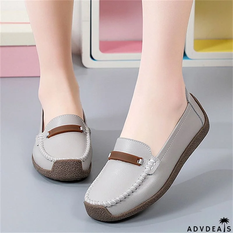 Women's Spring Summer Soft Soled Mother Round Toe Flat Shoes