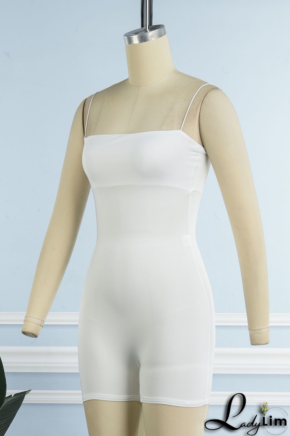 Black Sexy Casual Sportswear Solid Backless Spaghetti Strap Skinny Romper