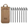 4/8 Pack Forged Steel Tent Pegs with Storage Bag Forged Steel Stakes for Camping