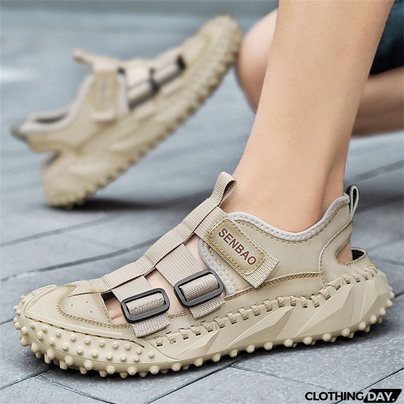 Men's Hollow Out Thick Sole Anti Slip Slingback Sandals