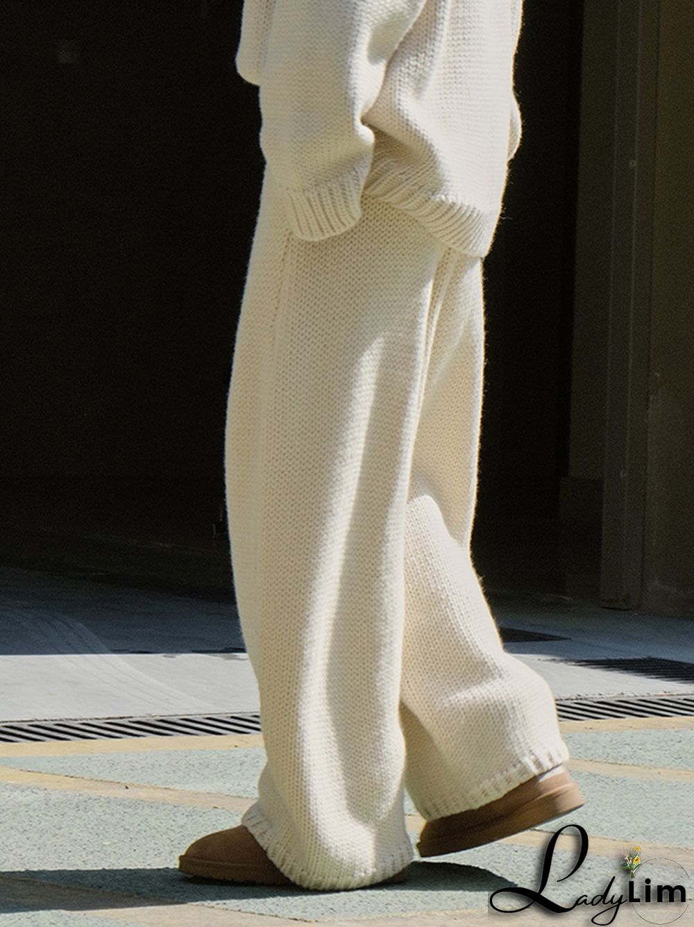 Casual Loose Wide Leg Solid Color Pants