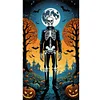 (40*70cm)Halloween Skeleton - Full Round Drill Diamond Painting