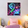 Luminous Lotus Hummingbird-11CT Stamped Cross Stitch 40*40cm/15.75*15.75in