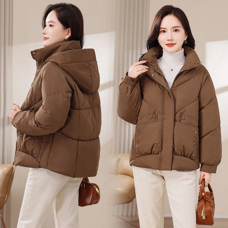 Toloer Large Size 300 Catties Fat MM Cotton Clothes Female Short Style 2024 New Korean Version Loose Cotton-Padded Jacket Fashion Hooded Cotton-Padded Jacket-Outfit Ideas