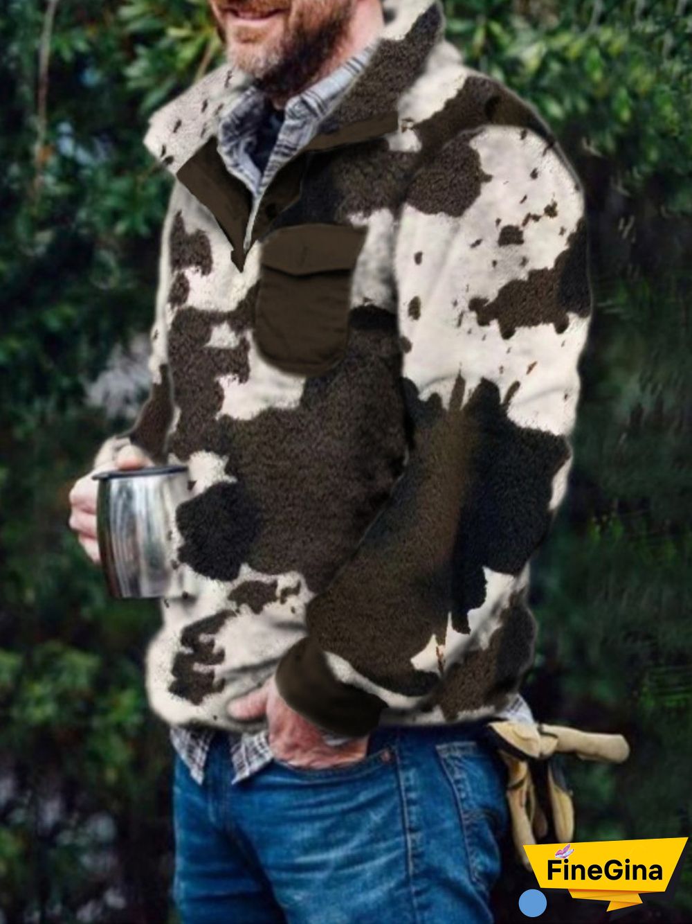 Brownness Men's Winter Warm Plush Casual Pullover