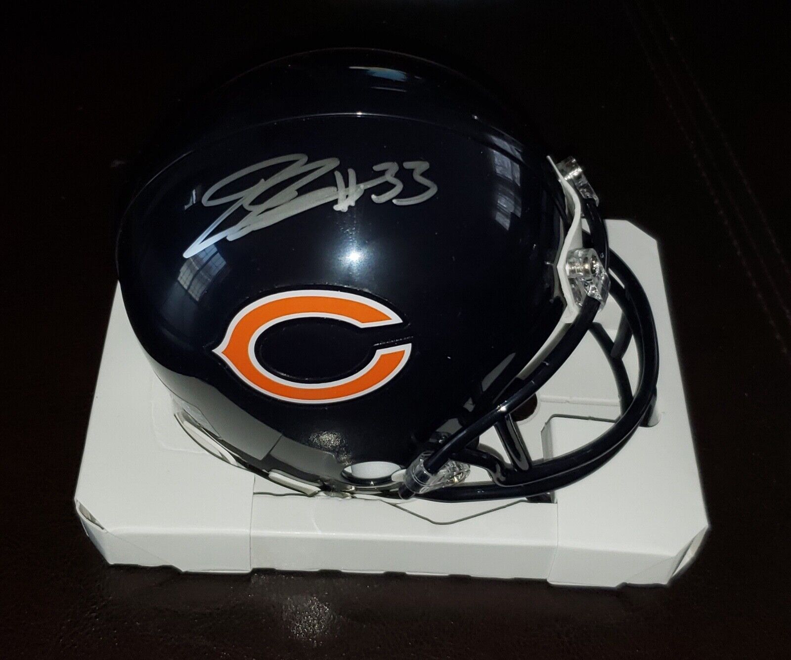 JAYLON JOHNSON 'CHICAGO BEARS' CORNERBACK SIGNED MINI-HELMET *COA *PROOF 3