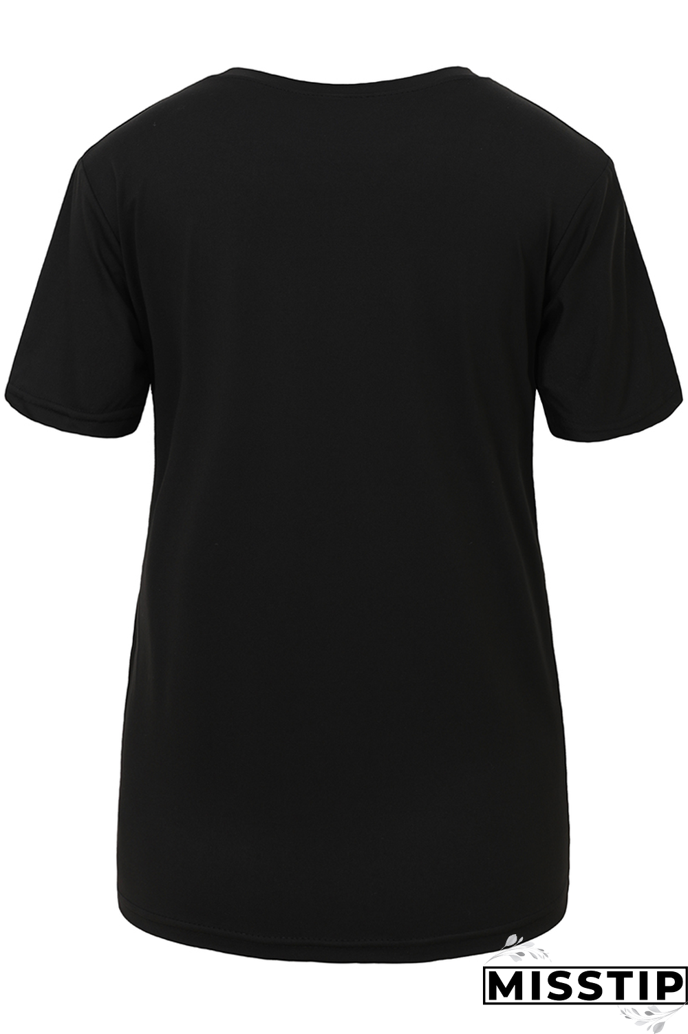 Black Fashion Casual Print Patchwork Letter O Neck T-Shirts