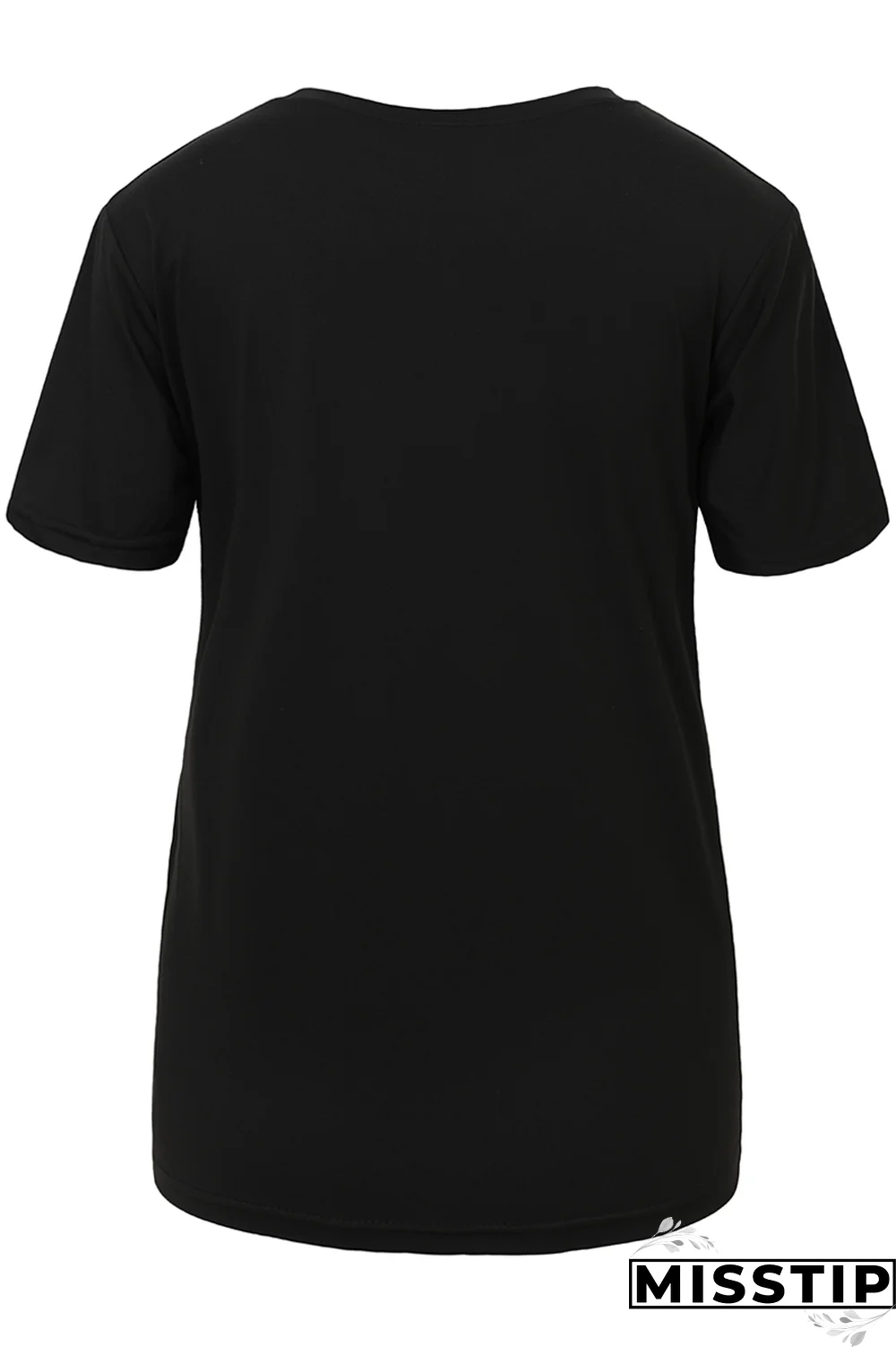 Black Fashion Casual Print Patchwork Letter O Neck T-Shirts