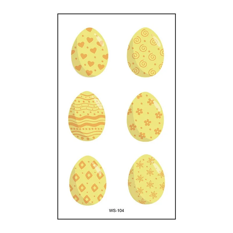 Cross-border creative cartoon waterproof sweat egg child cute rabbit egg tattoo sticker Easter tattoo sticker