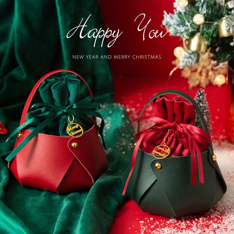 2022 New Fashion Leather Christmas Gift Bag 