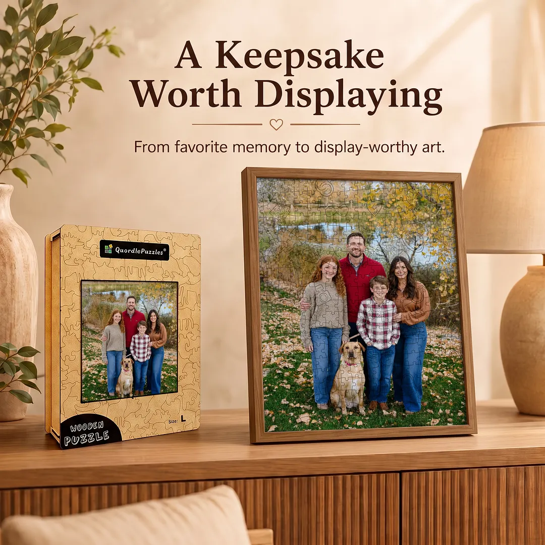 Upload photo custom wooden jigsaw puzzle