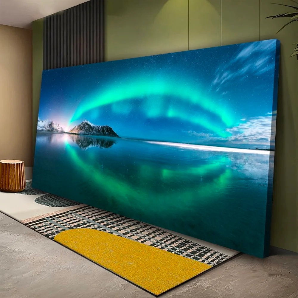 Beautiful Aurora Landscape Canvas Wall Art