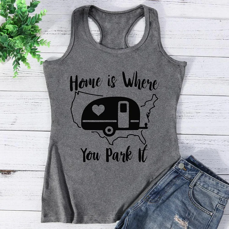 Home is where you park it Outdoor Vest Top-Annaletters