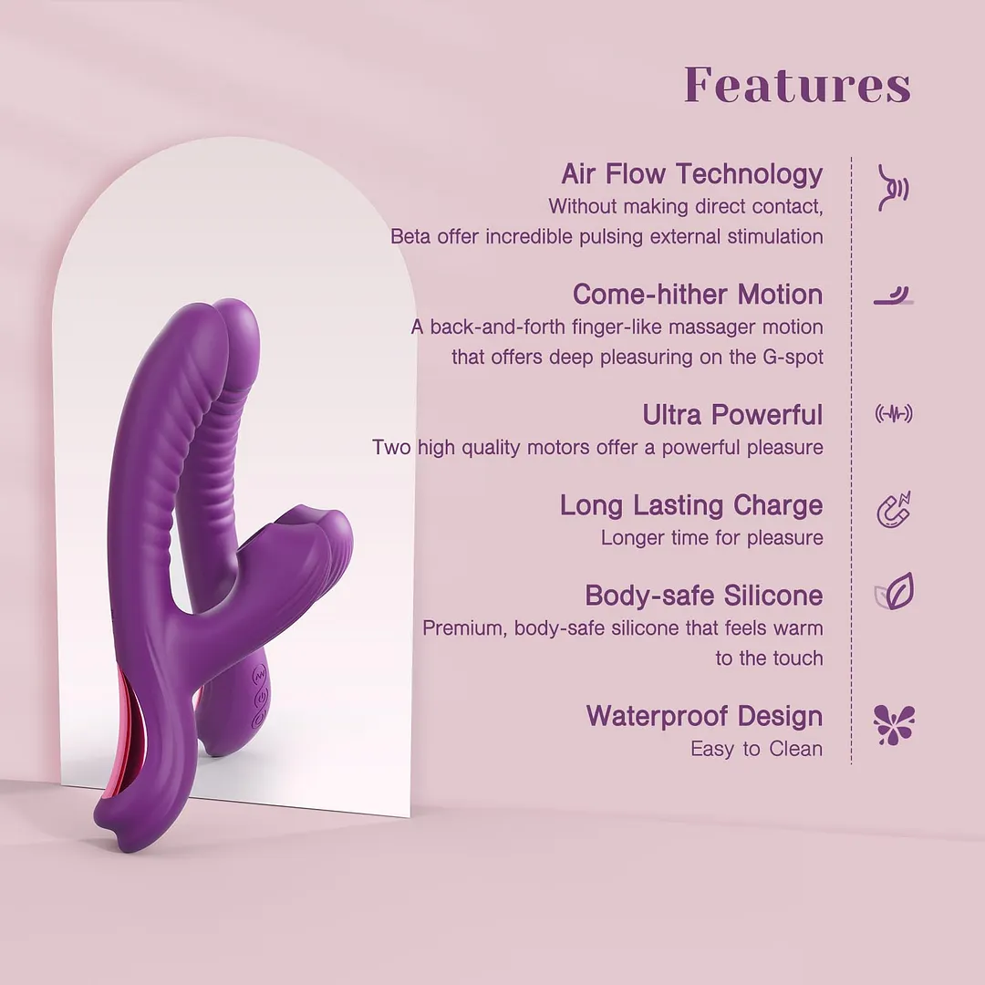 Duolure Rabbit Massager with Suction & Motion