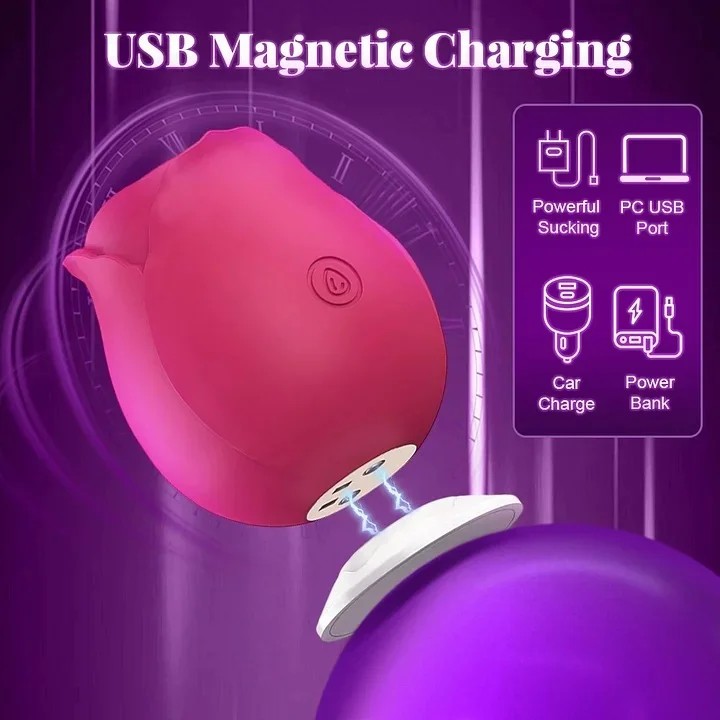 Rose Toys Quiet Waterproof Women Sucking Rose