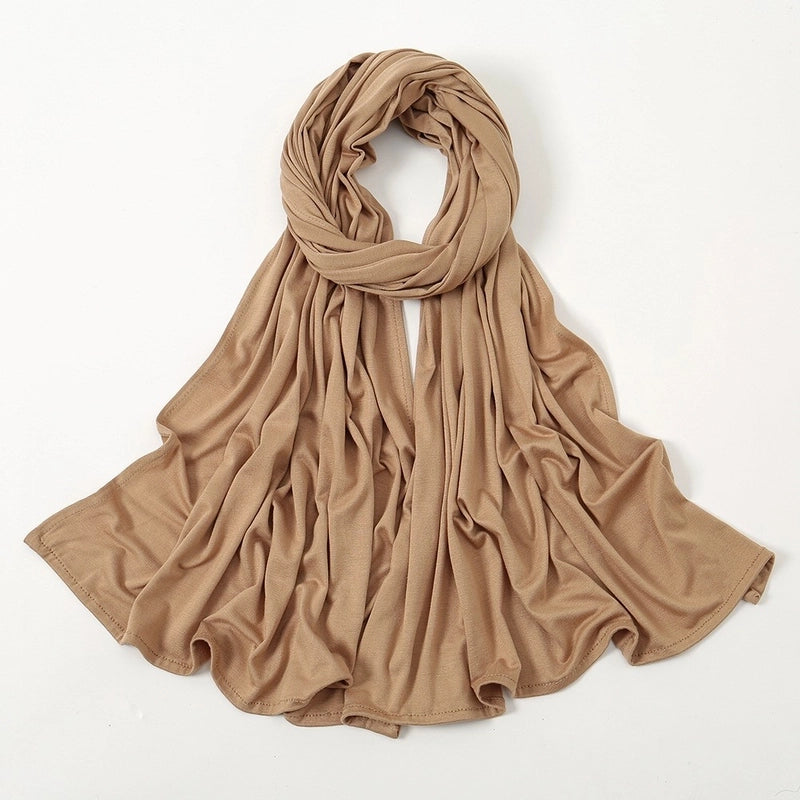 Hot New Solid Color Mercerized Cotton Jersey Scarf Soft Scarf Spot
