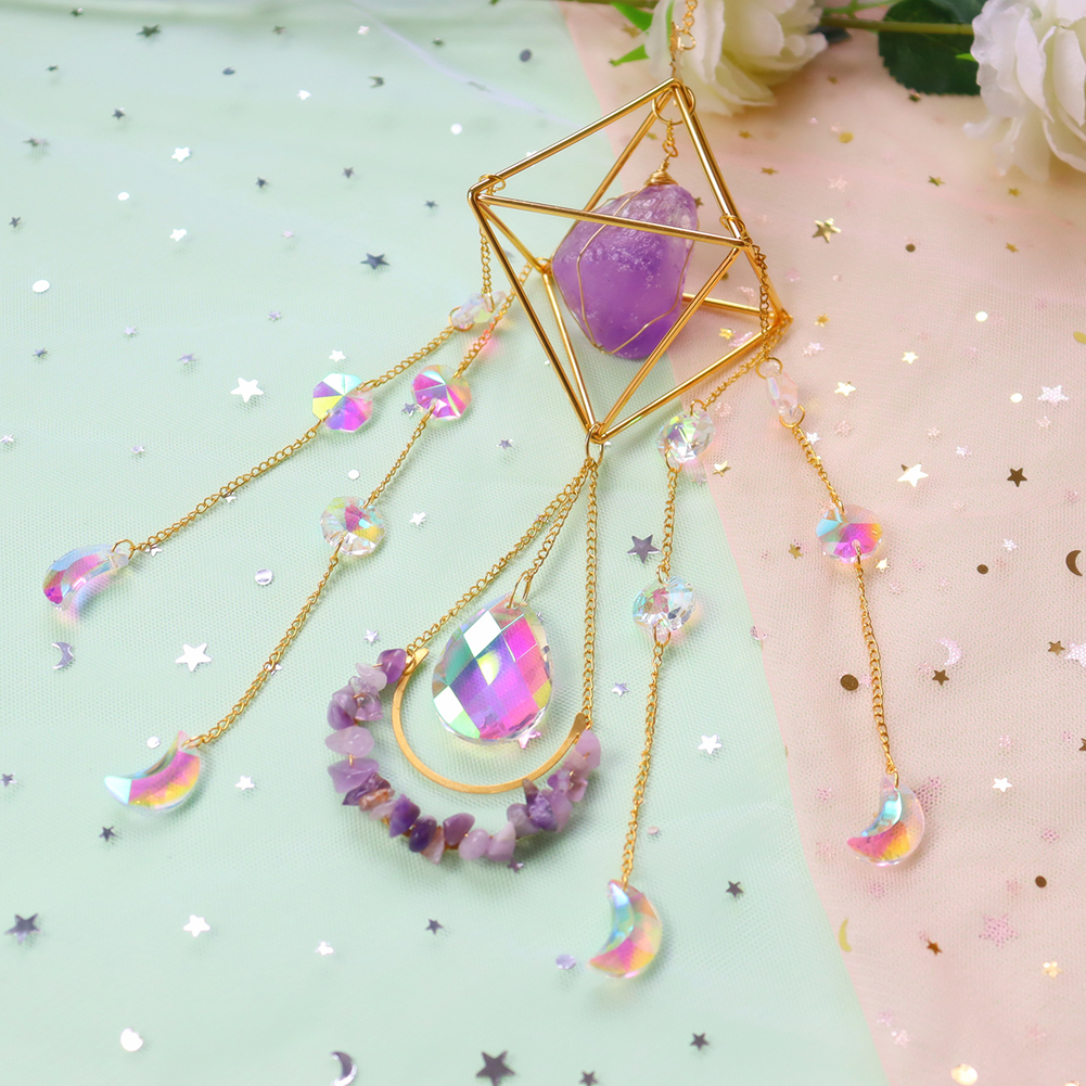 

Hexagon Purple Crystal - Art Crystal Suncatcher, 501 Original