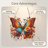 Rose Butterfly Fall 2D Flat DIY Diamond Painting Pendant