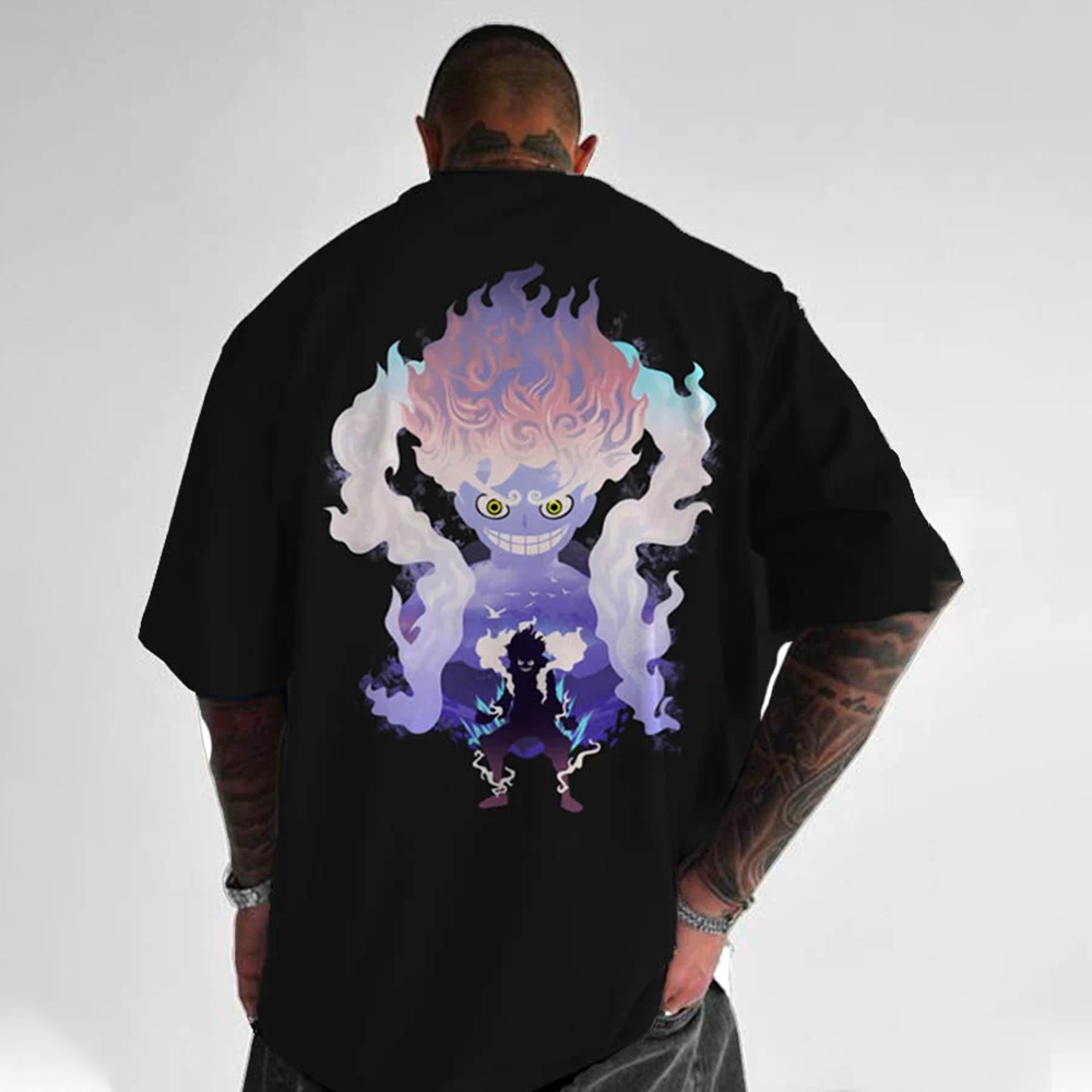Oversized Casual Anime Print T-Shirt