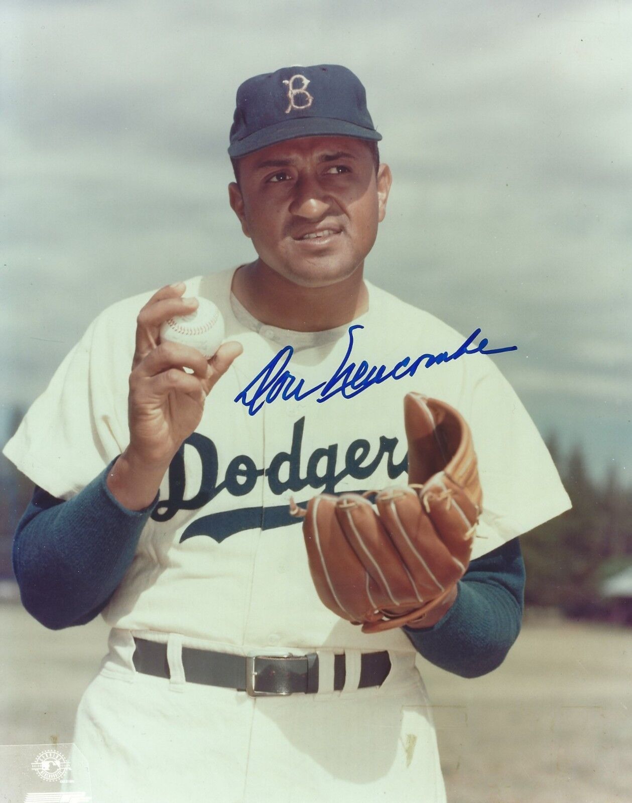 Signed 8x10 DON NEWCOMBE Brooklyn Dodgers Autographed Photo Poster painting - COA