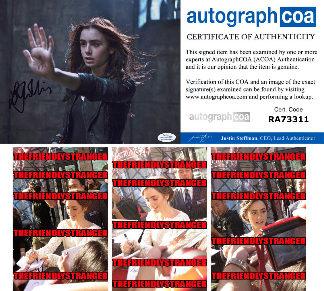 LILY COLLINS signed MORTAL INSTRUMENTS