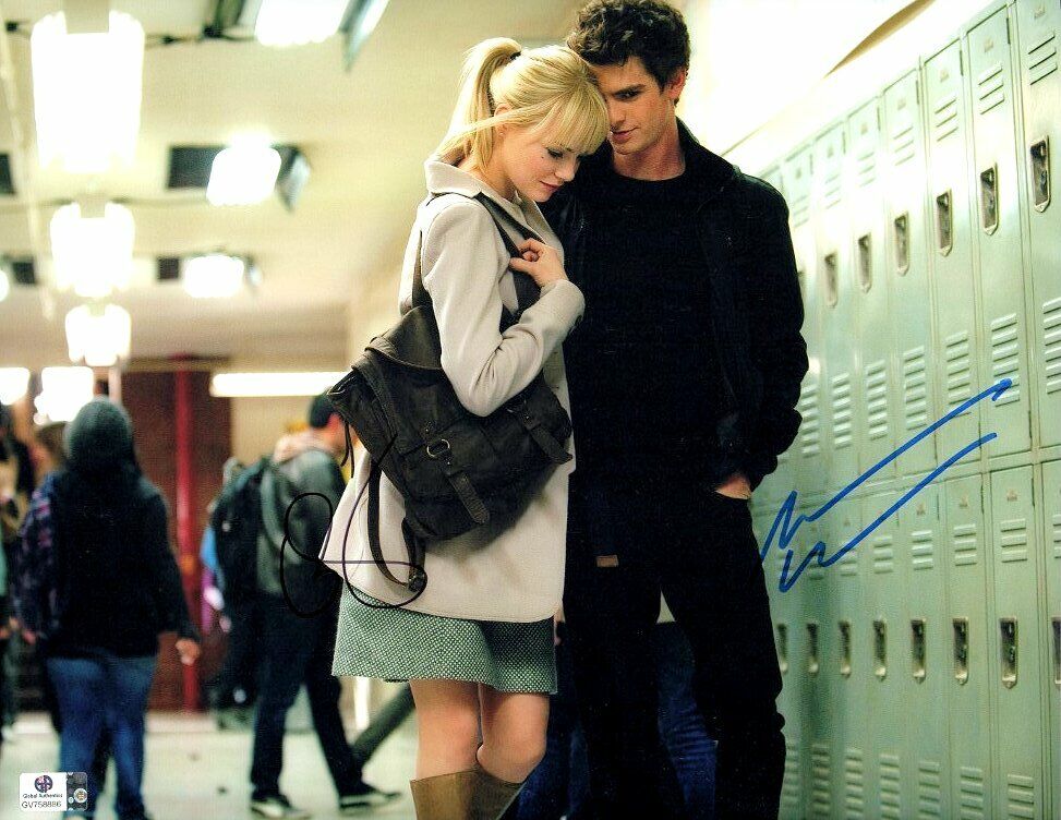 Andrew Garfield Emma Stone Signed Autographed 11X14 Photo Poster painting Spider-Man GV758886