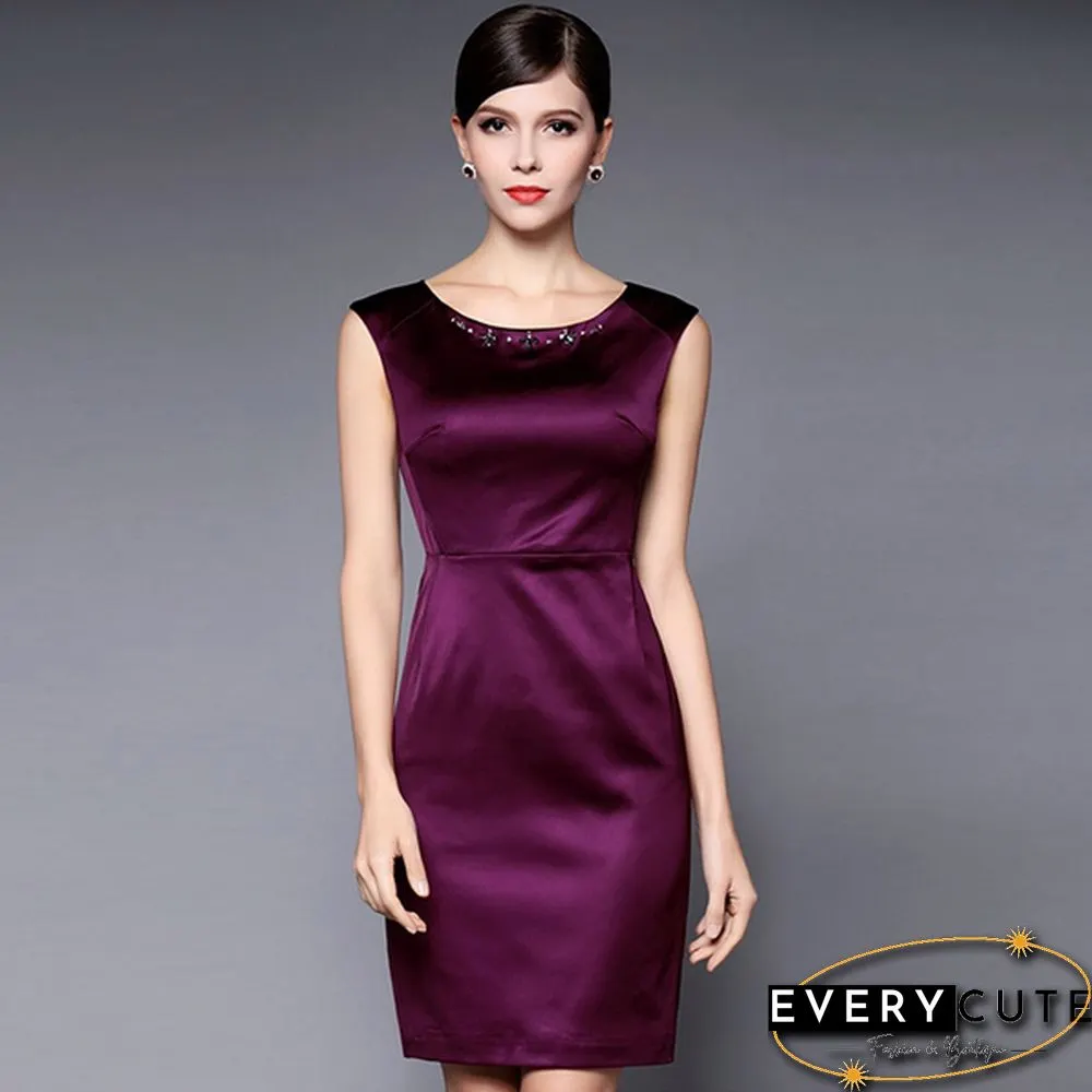 Fashion Sleeveless Office Dress Hip Vest Tight Skirt Dress New Style