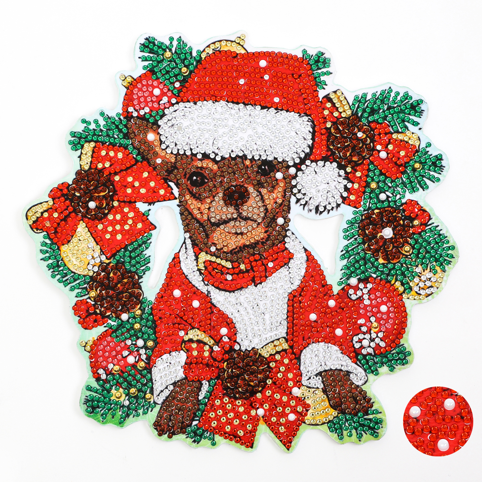 

Christmas Dog Wreath - 5D DIY Craft Decoration - 23*23CM, 501 Original