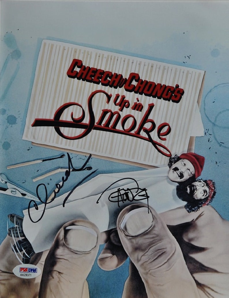 CHEECH & CHONG Cast Signed Photo Poster painting X2 Up In Smoke Cheech Marin, Tommy Chong wcoa