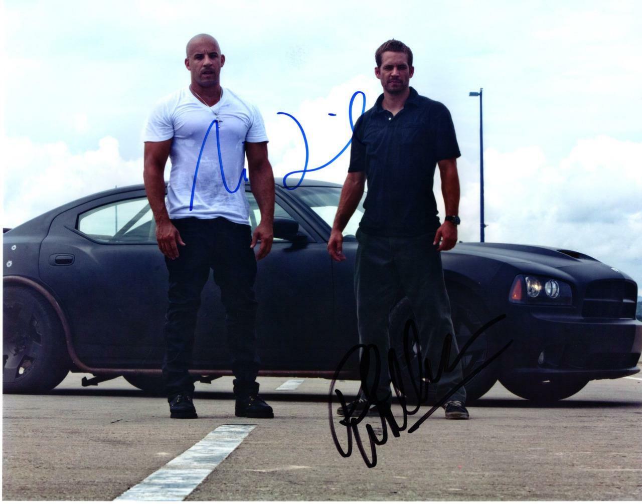 Paul Walker Vin Diesel 11x14 signed Photo Poster painting autographed Picture + COA