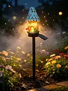 LED Solar Fairy-Tale Mushroom Cottage Garden Light Auto On/Off Resin Mushrooms Ground Decor Lights Weather-Proof Solar-Powered Resin Mushrooms Statue Lamp for Yard Patio Pathway Lawn Flower Bed