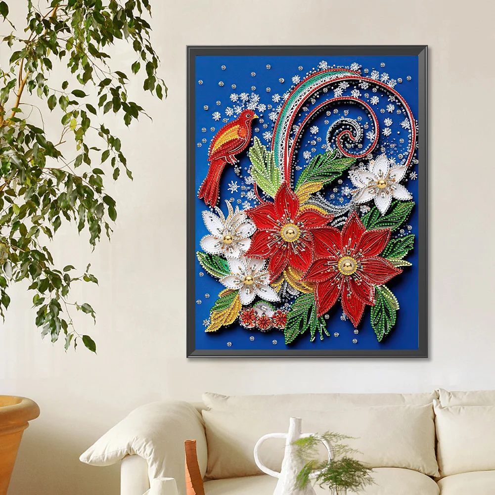 Diamond Painting - Partial Special Shaped Drill - Flower(Canvas|30*40cm)